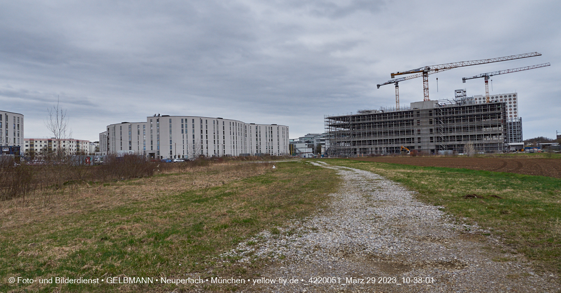 29.03.2023 - Baustelle REVO und Umgebung in Neuperlach